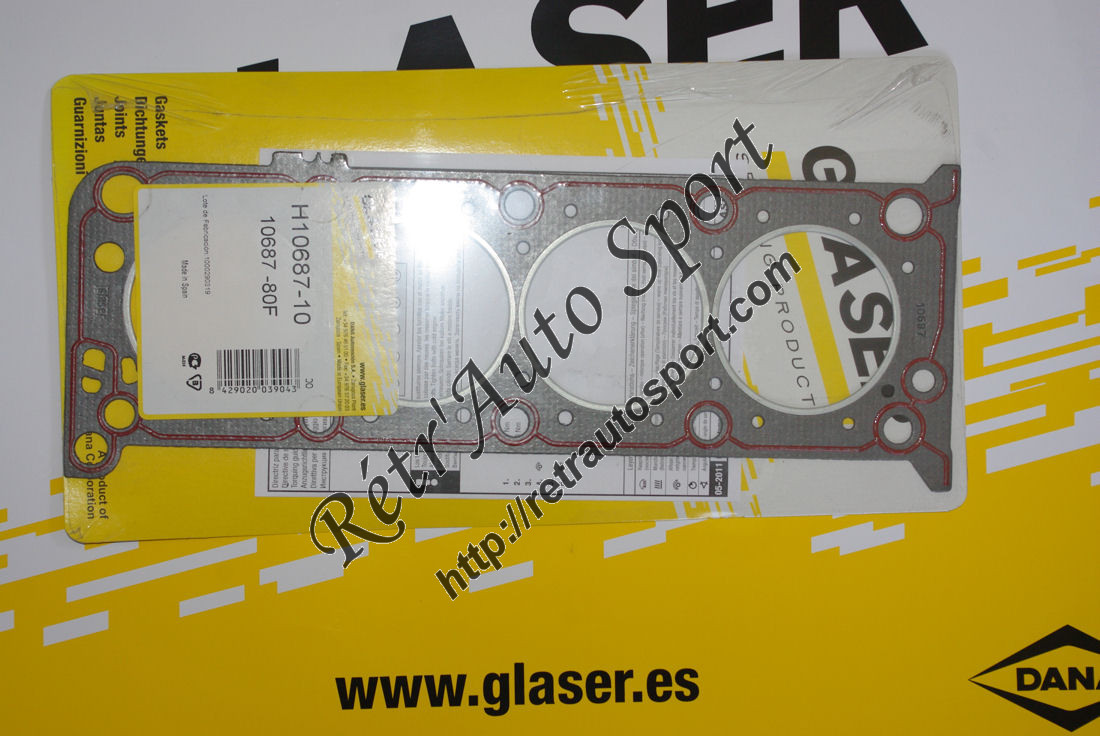 Joint de culasse 1,40 mm centreur 16 mm GLASER Visa Chrono - 104 ZS / ZS2 - Samba Rallye 1219 / 1360